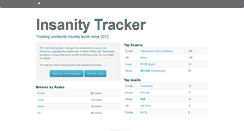 Desktop Screenshot of insanitytracker.com